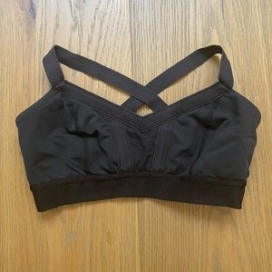 Black Lululemon sports bra.  Size 6